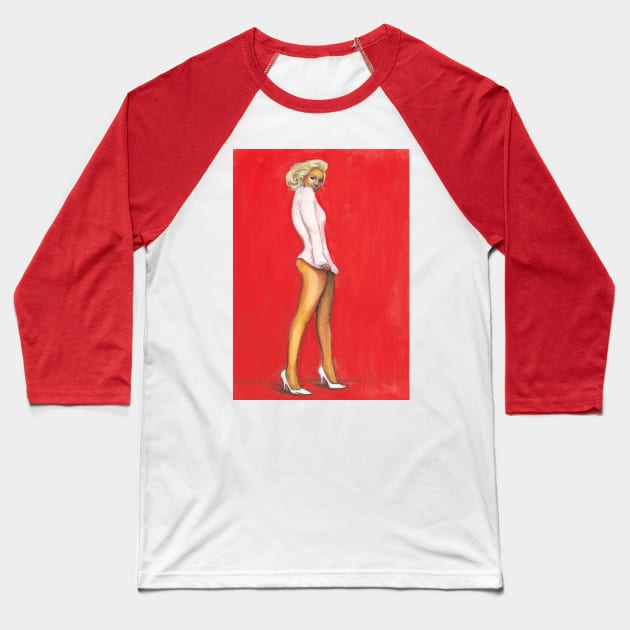 Blonde Goddess Baseball T-Shirt by Svetlana Pelin